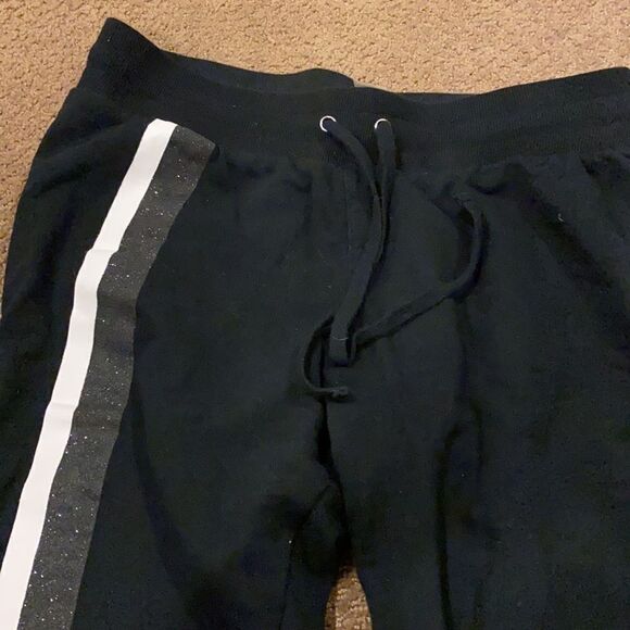 Studio Collection by David Lerner Black Joggers with Side Stripes Size L - Picture 5 of 6